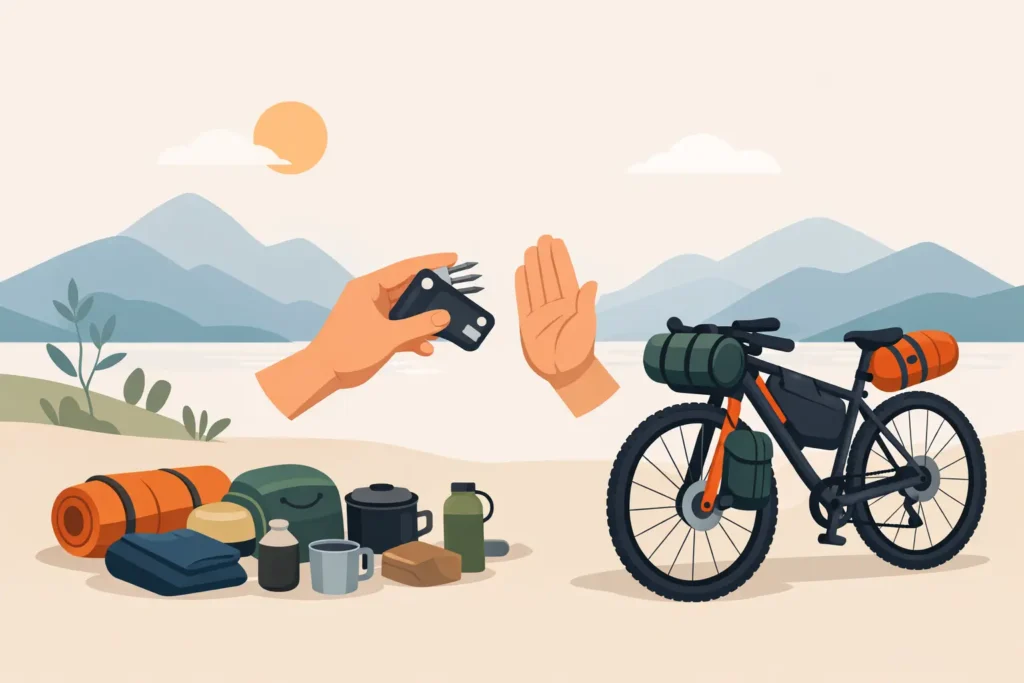 Qué llevar en bikepacking sin cargar de más