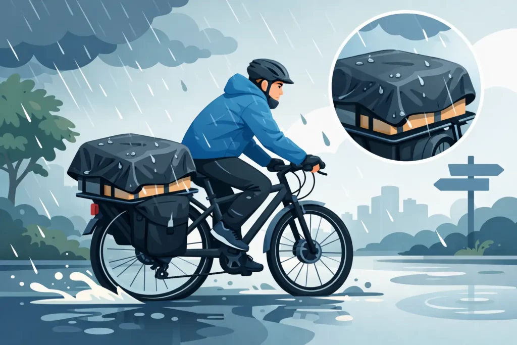 Cómo proteger carga de lluvia en bicicleta